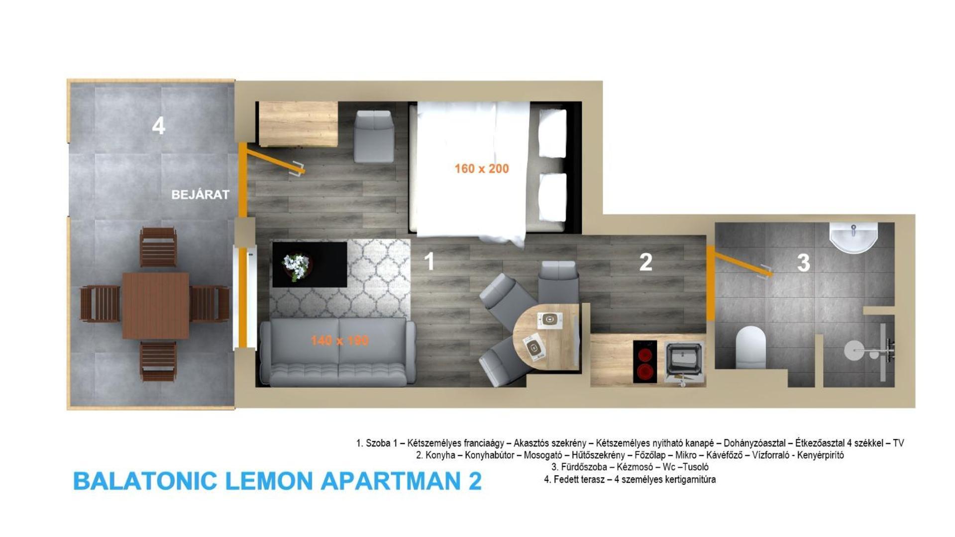 שיופוק Balatonic Lemon Apartmanhaz חדר תמונה