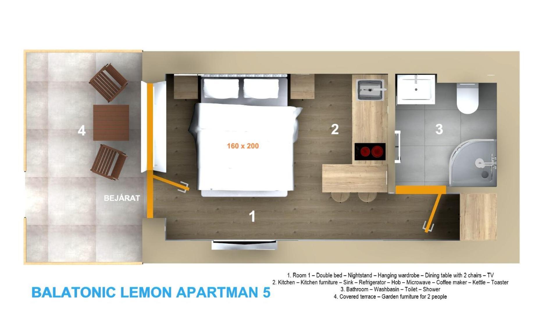 שיופוק Balatonic Lemon Apartmanhaz חדר תמונה